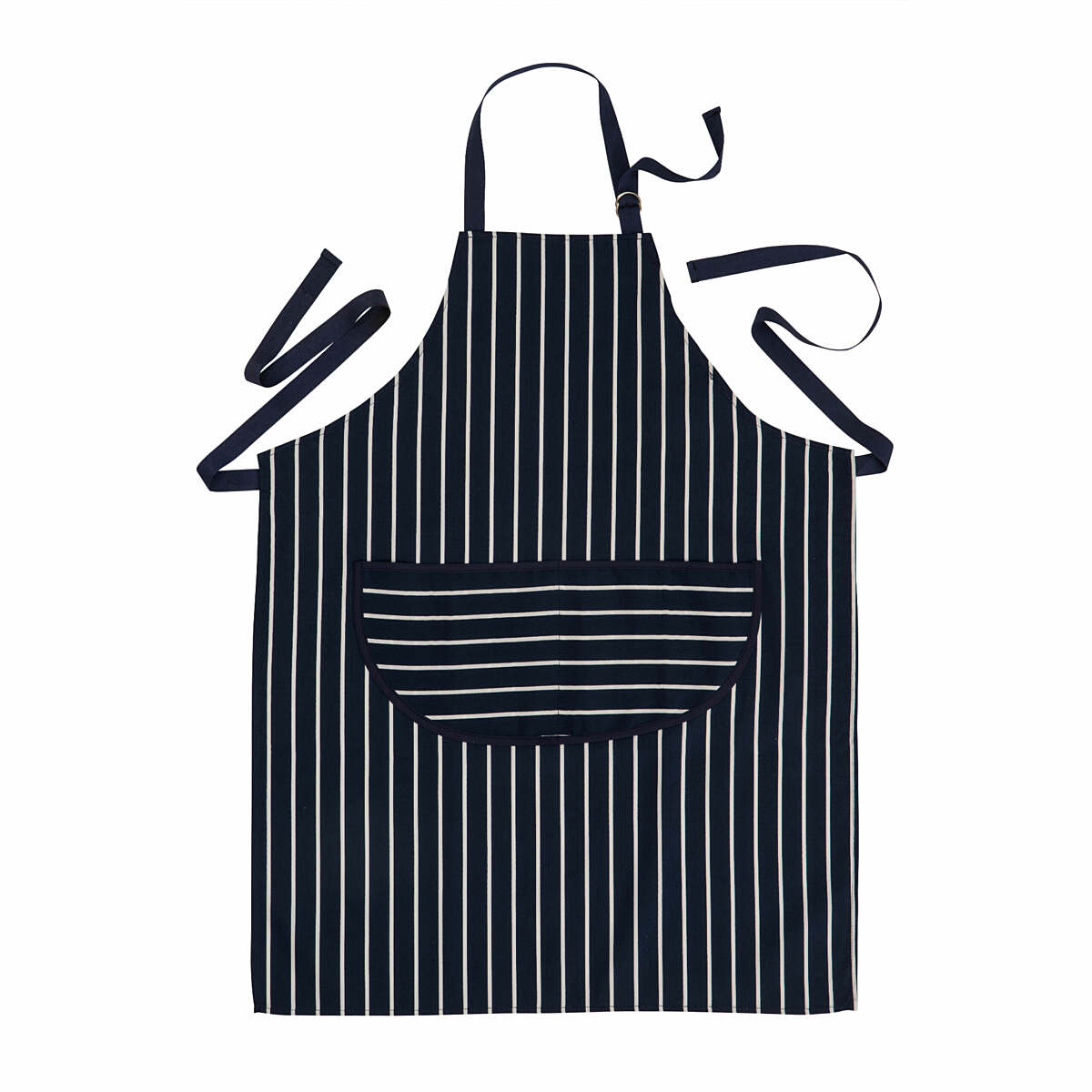 Butchers Stripe Navy PVC Bib Apron | Designer Kitchen… | Samuel Lamont