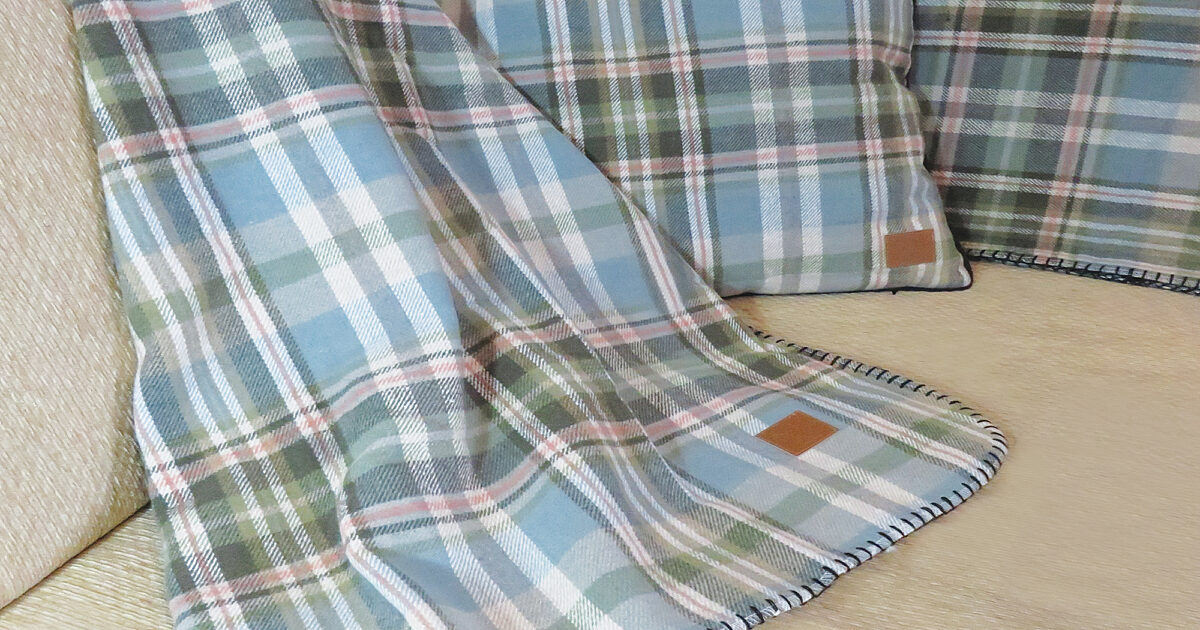 Green Tweed Lap Blanket Bed Throws UK Samuel Lamont