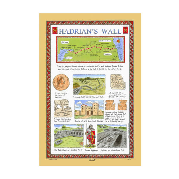 Hadrian's Wall Tea Towel