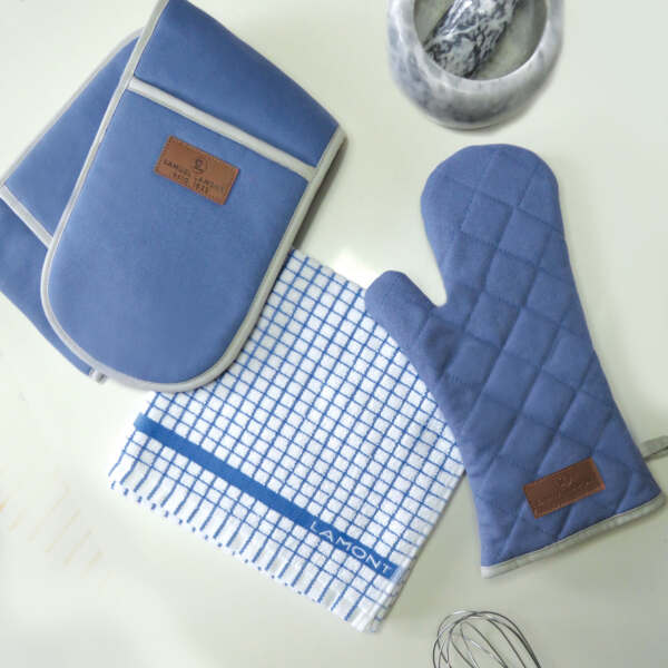 Cornflower Canvas Double Oven Glove - Alternate