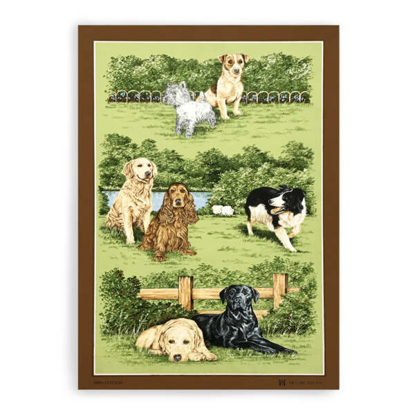 Dogs Tea Towel