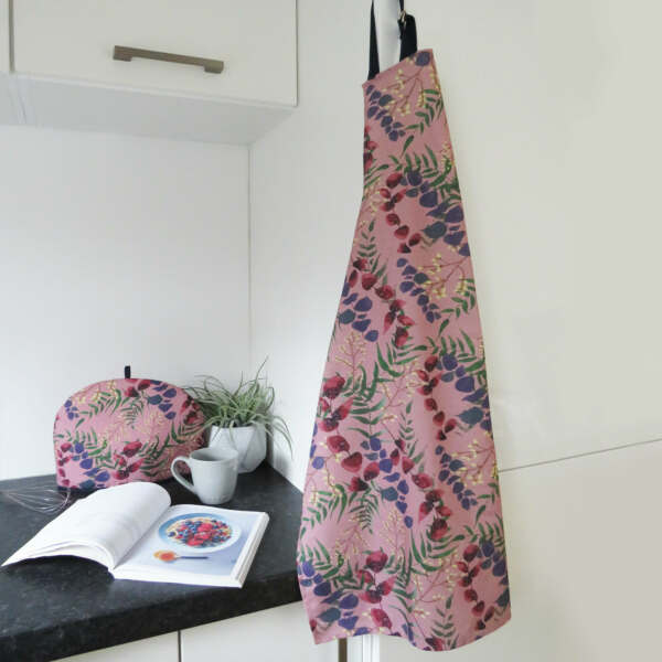 Wild Florals Cotton Apron Soft Blush