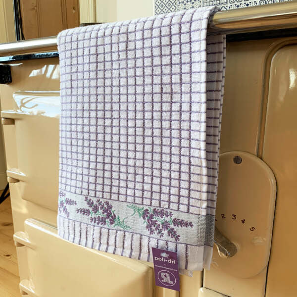 Poli-Dri Jacquard Lavender Tea Towel - Alternate