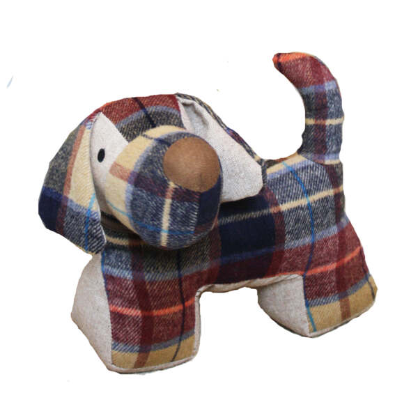 Red Country Tweed Dog Doorstop