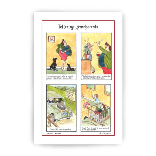 Tottering Grandparents Tea Towel